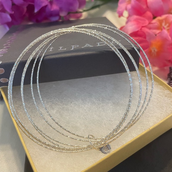 Silpada Sterling Silver ‘Lasting Impression’ Bangle Bracelet Set B3008 - Picture 9 of 16